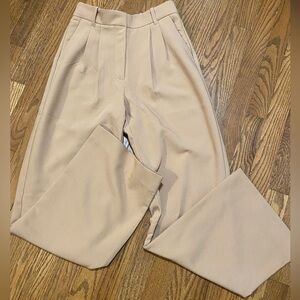A&F Sloane Tailored Wide Leg Pant (khaki color)